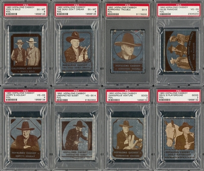 1950 Topps "Hopalong Cassidy" Foils PSA-Graded Complete Set (8)